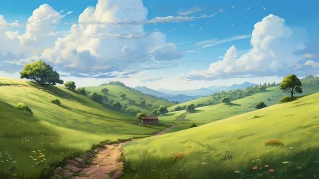 animated-green-field-painterly