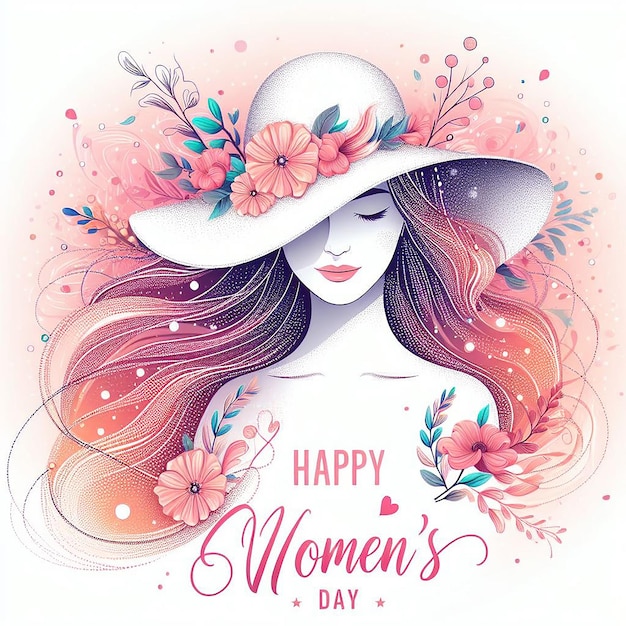 Animated Happy Womens Day Card with Fizzy Particle Effects