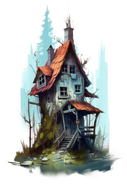 Animated house house