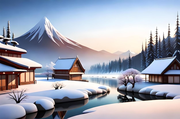 Animated Japanese 3D landscape views with a beautiful natural feel