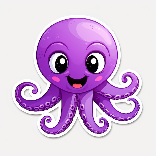 Photo animated octopus sticker