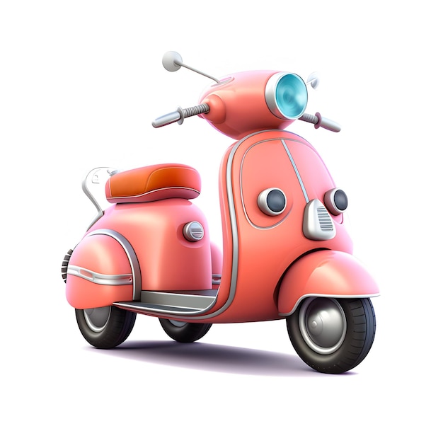 Photo animated vespa motorbike