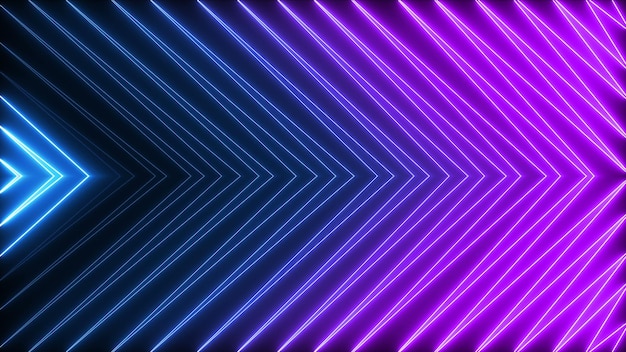 Animated zig zag neon light seamless loop modern motion\
graphics background