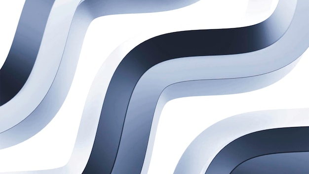 Animation of rotating metal wavy lines design wavy lines with metal ribs rotate on white background