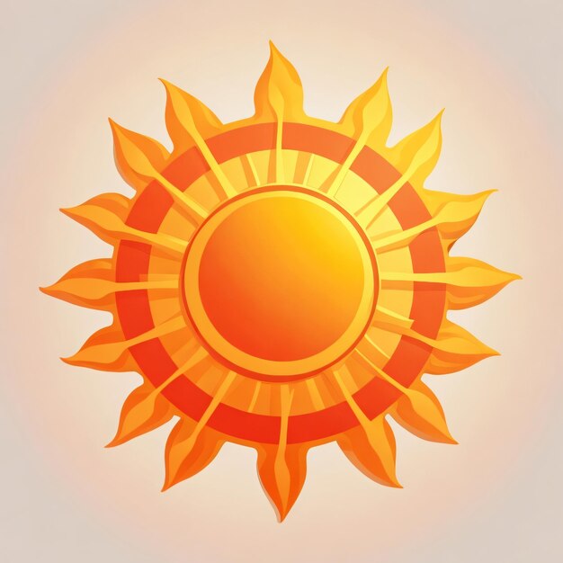 Animation style vector illustration of Sun flat stylized