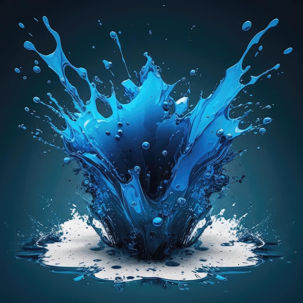 Animazione water splash vfx game ai generato