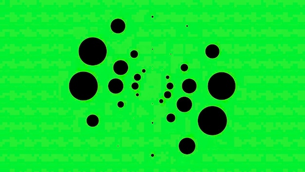 Animation with black pulsating dots in circle animation black dots in three rows pulsate in circle