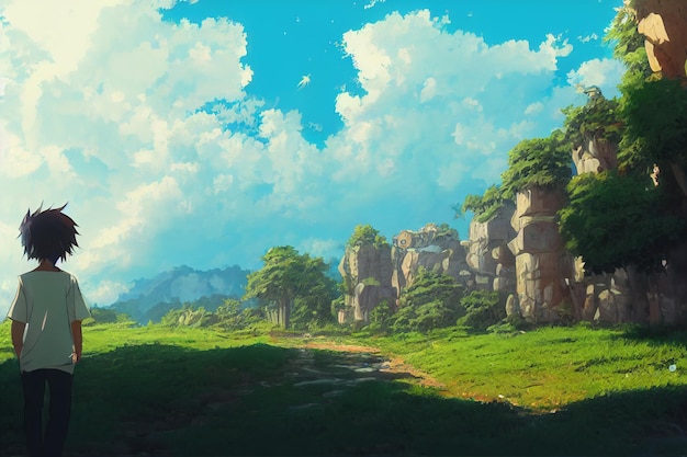 Anime Art Style Environment Background Image