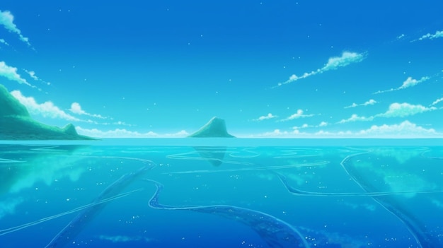 Sea Blue Anime Background Wallpapers - Blue Anime Wallpapers