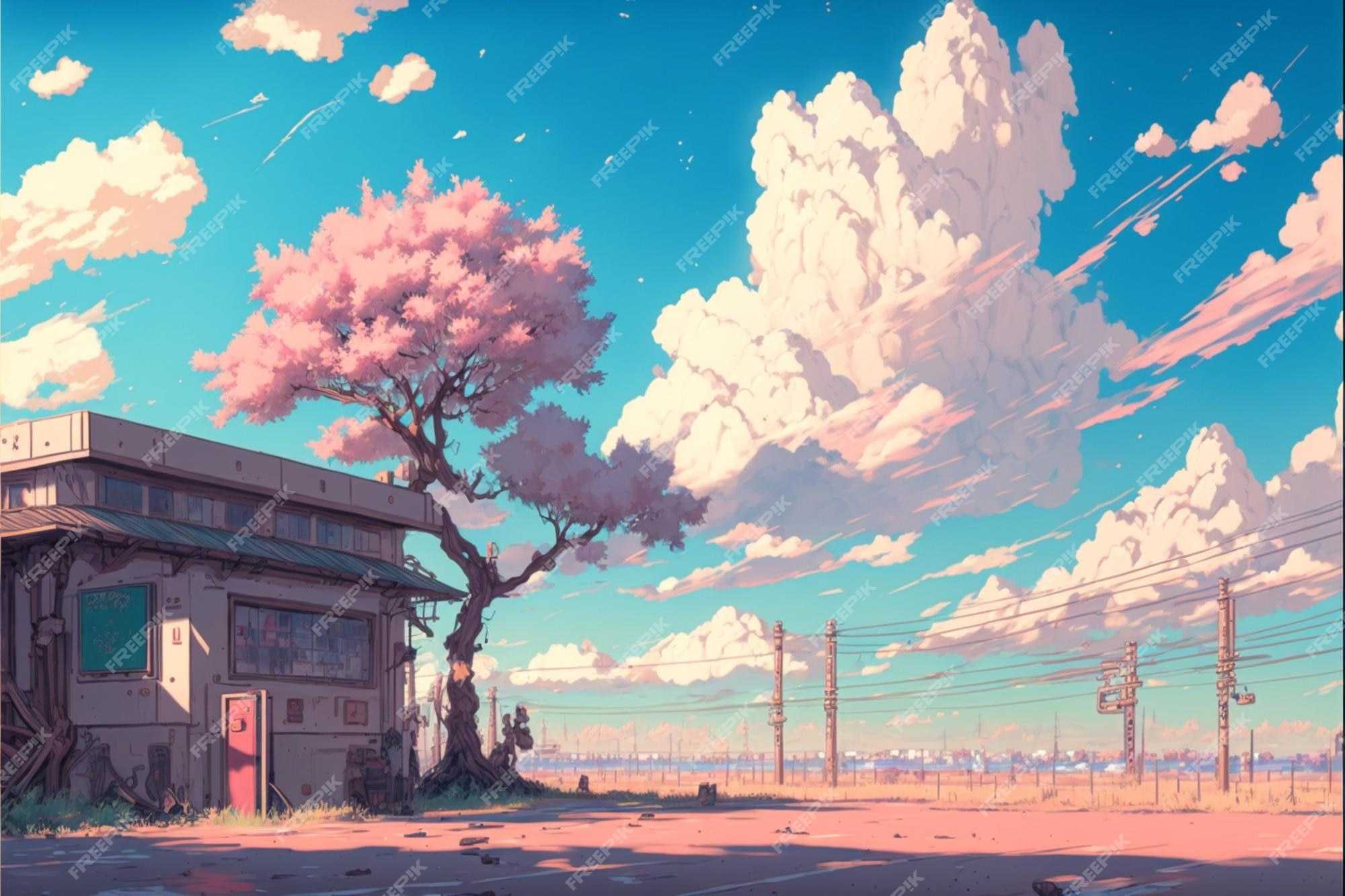 Premium AI Image  aesthetic anime backgrounds 4k high detail