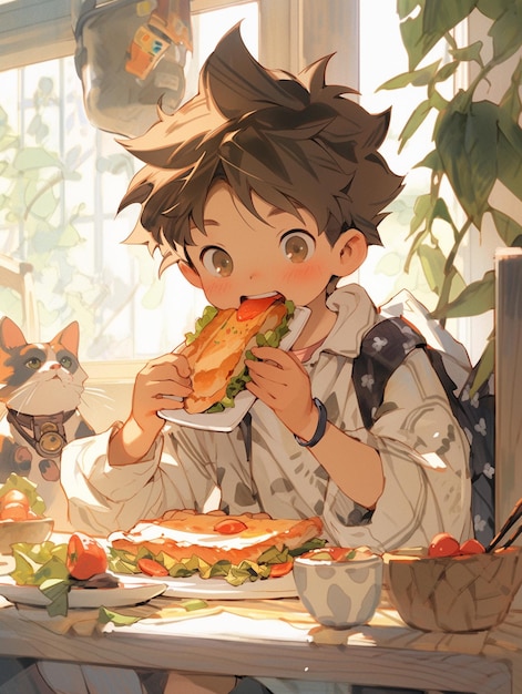Discover more than 59 anime guy eating  incdgdbentre