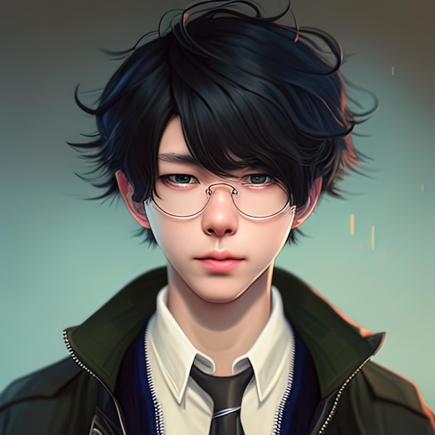 AI Art Generator: Anime profile picture with cool anime boy