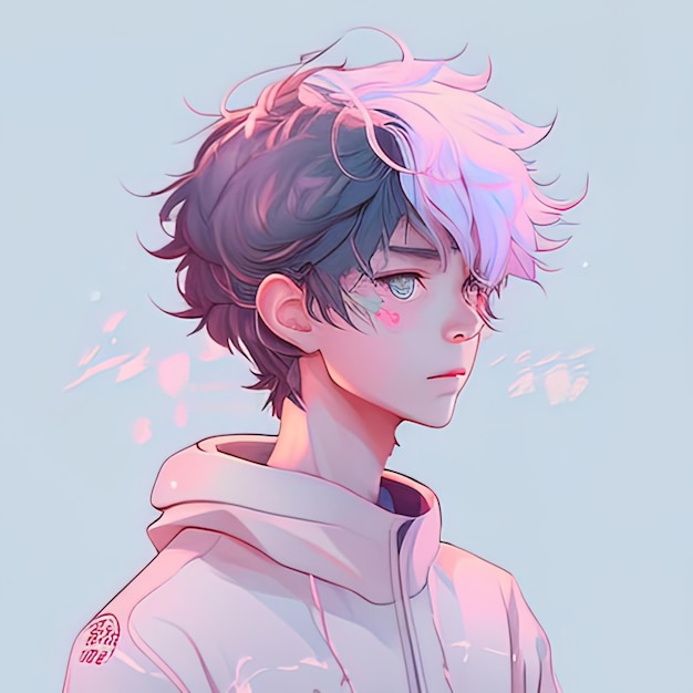 AI Art Generator: Anime profile picture with cool anime boy