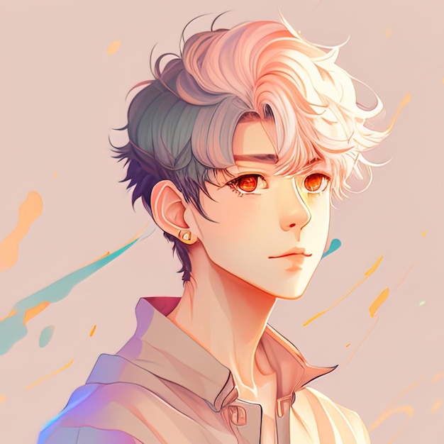 Premium AI Image  Anime boy man avatar ai generative art