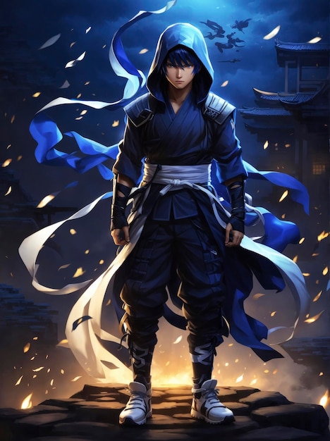 Premium AI Image | Anime Boy Wearing Ninja Clothing