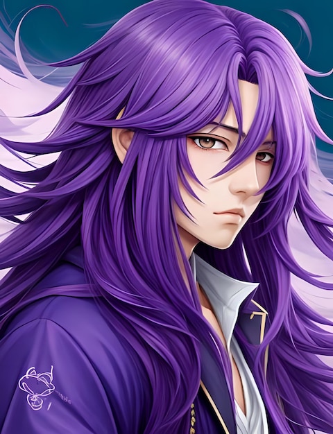 Touken Ranbu - Kasen Kanesada ] | Anime purple hair, Touken ranbu, Anime