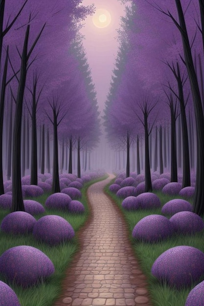 Foto stilo cartone animato bosco foresta sfondo striscia