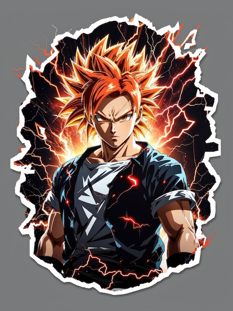 Anime character t shirt graphic design