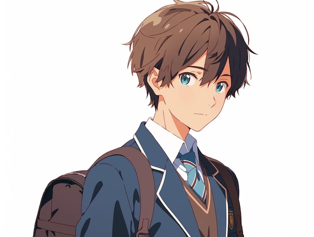 Premium AI Image  anime character with backpack and backpack in