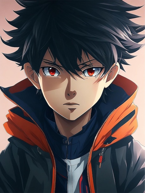 Premium AI Image  Anime boy man avatar ai generative art