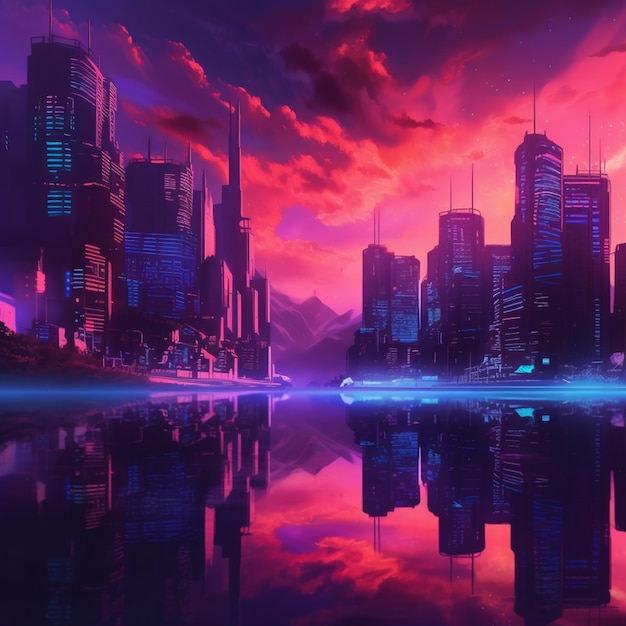 Dive into a futuristic cyberpunk cityscape in this captivating 4K anime  wallpaper 26481314 Stock Photo at Vecteezy