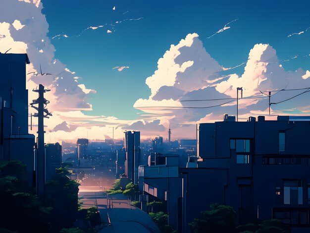 Premium AI Image  Anime Classroom Background without People at Sunset in  The Afternoon Scene