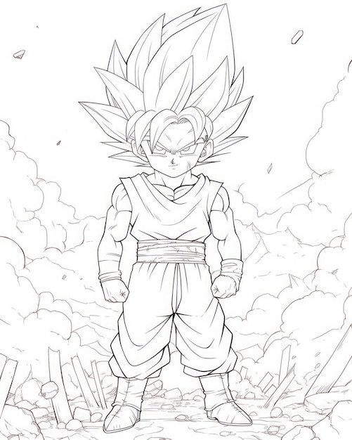 dragon ball z goku Coloriage dragon ball, Coloriage dragon, Coloriage dragon ball z