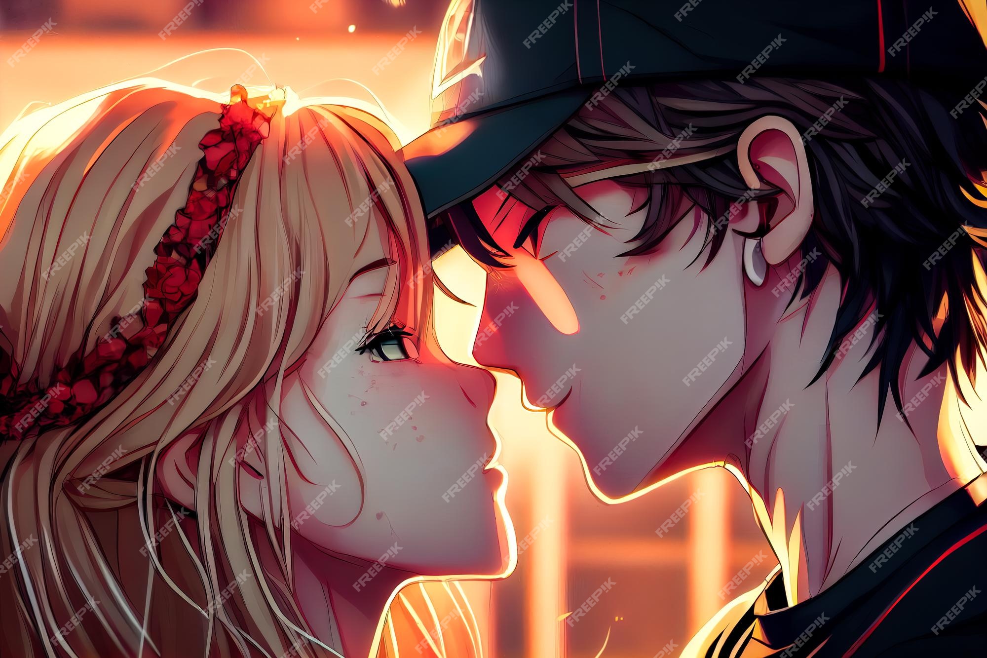 Cute Anime Couple Kissing Wallpapers - Wallpaper Cave