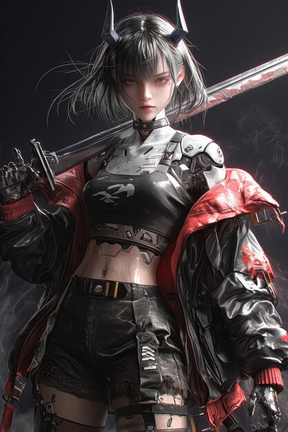 anime female warrior character