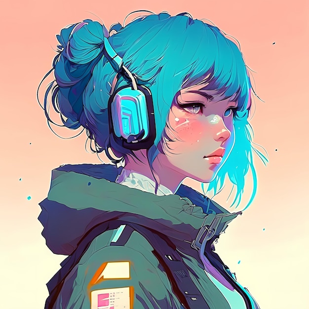 Photo anime futuristic girl wallpaper