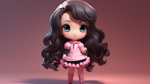 Anime girl in Chibi style