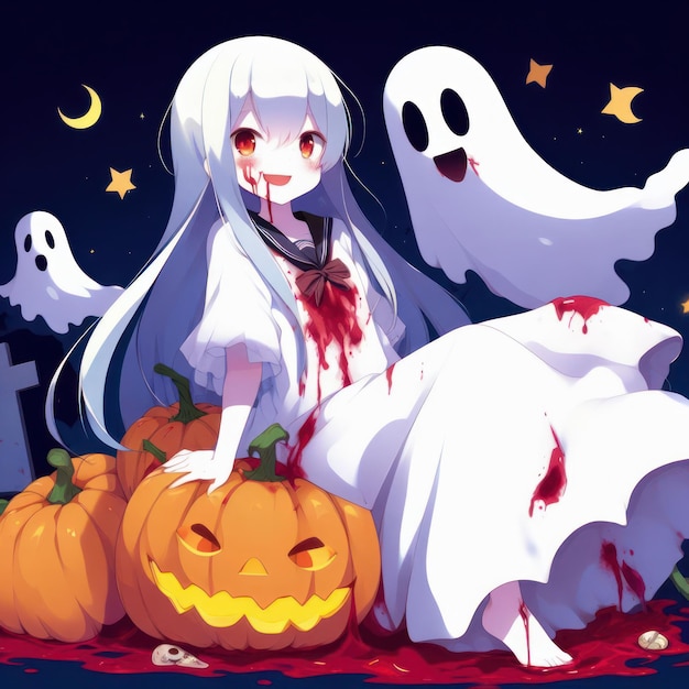 Anime Girl Halloween Theme