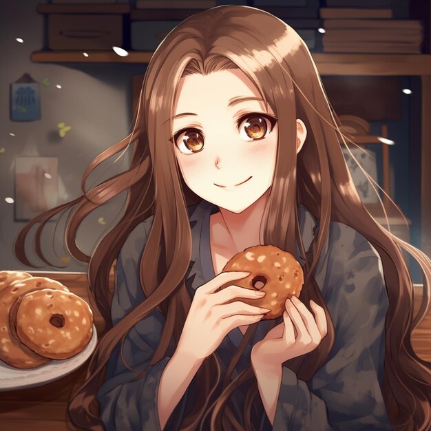 a girl in front of a donut shop, anime key visual, by | Stable Diffusion