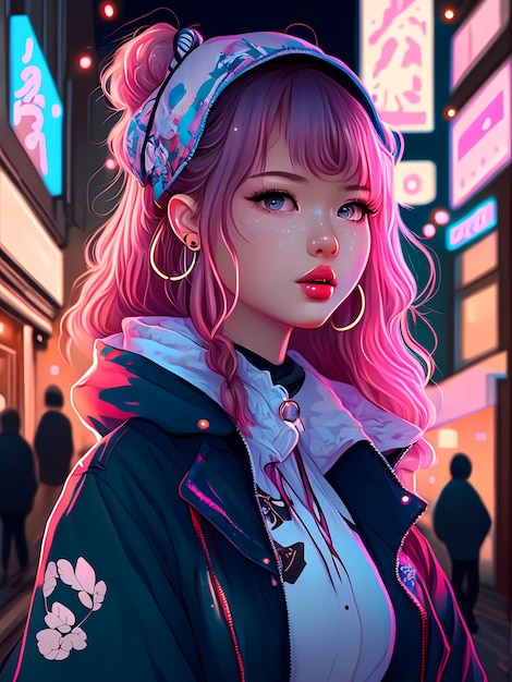 anime girl illustration