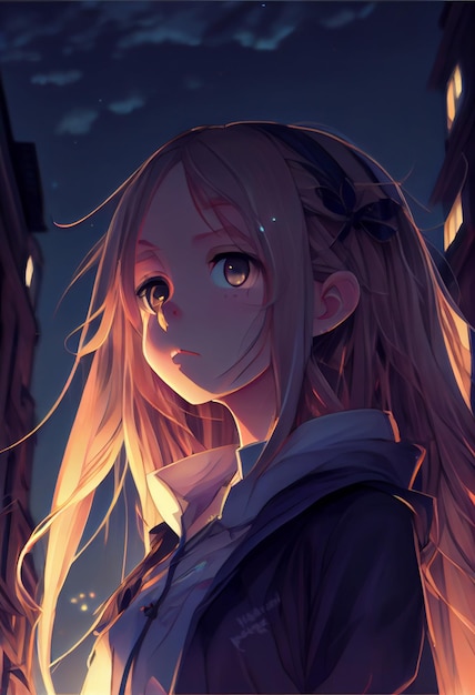 Sorrowful Anime Girl - adorable sad anime pfp - Image Chest - Free