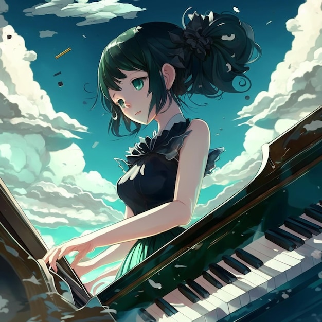 Download wallpaper 1080x1920 piano original anime girl beautiful 1080p  wallpaper samsung galaxy s4 s5 note sony xperia z z1 z2 z3 htc one  lenovo vibe google pixel 2 oneplus 5 honor 9