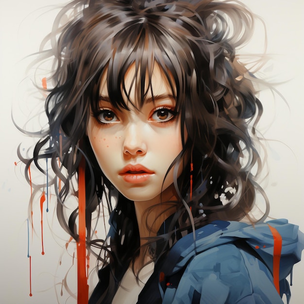 Anime girl portrait