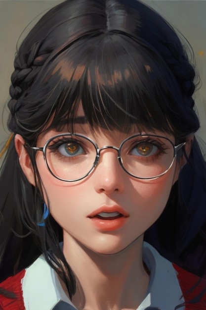 Anime girl portrait