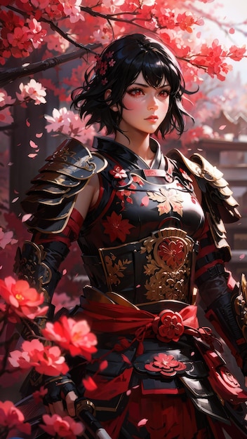 anime girl with armor