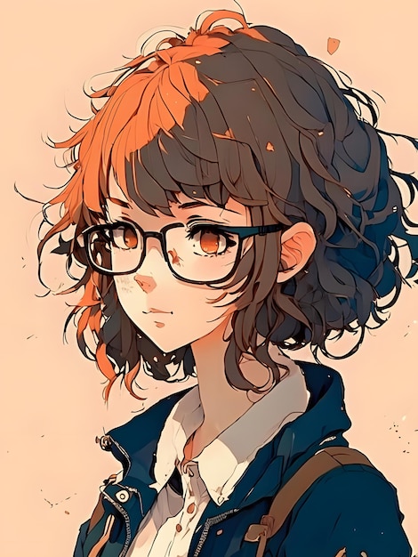 anime girl with sunglasses