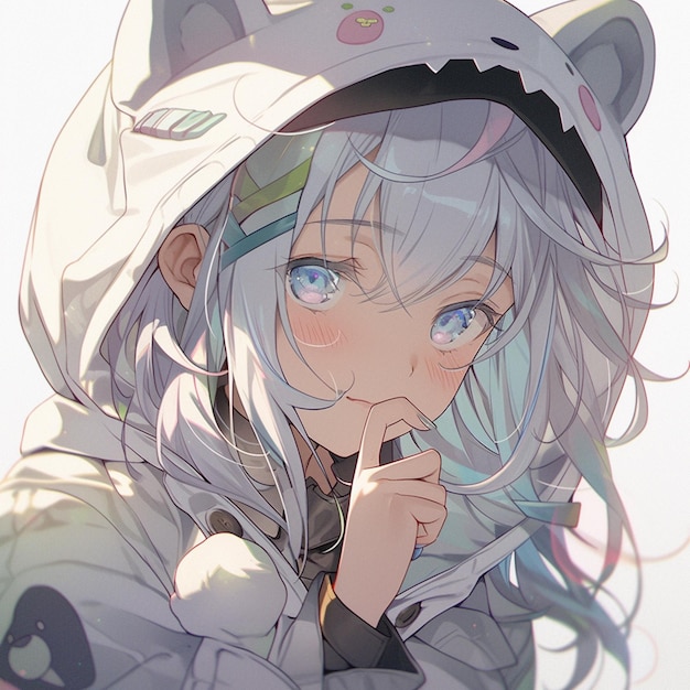 1194628 anime, artwork, anime girls, yellow eyes, animal ears, cat girl,  vertical, 2D, silver hair, Lotpi, cats, portrait display, digital art,  sweater dress, tail - Rare Gallery HD Wallpapers