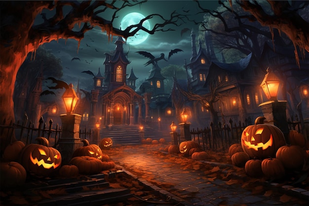 anime Halloween background