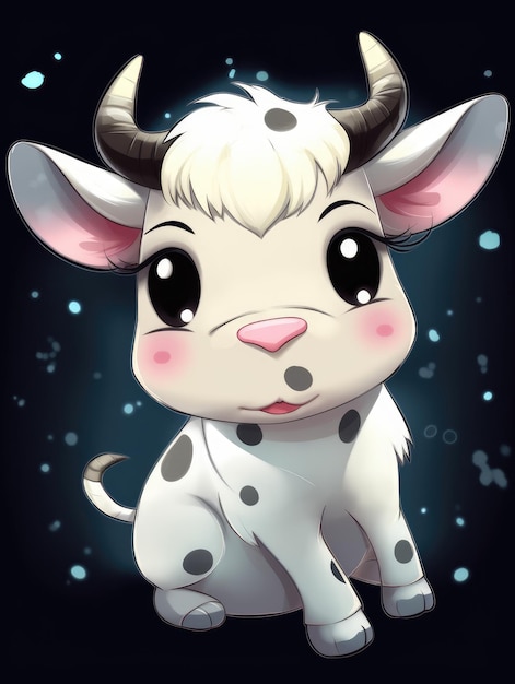 Генеративный ай аниме каваи корова
