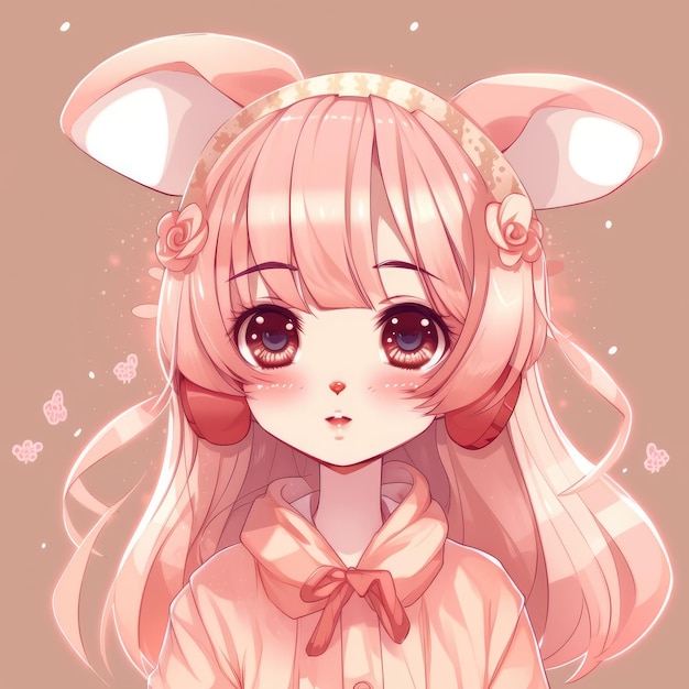 Premium AI Image  Anime kawaii girl generative ai