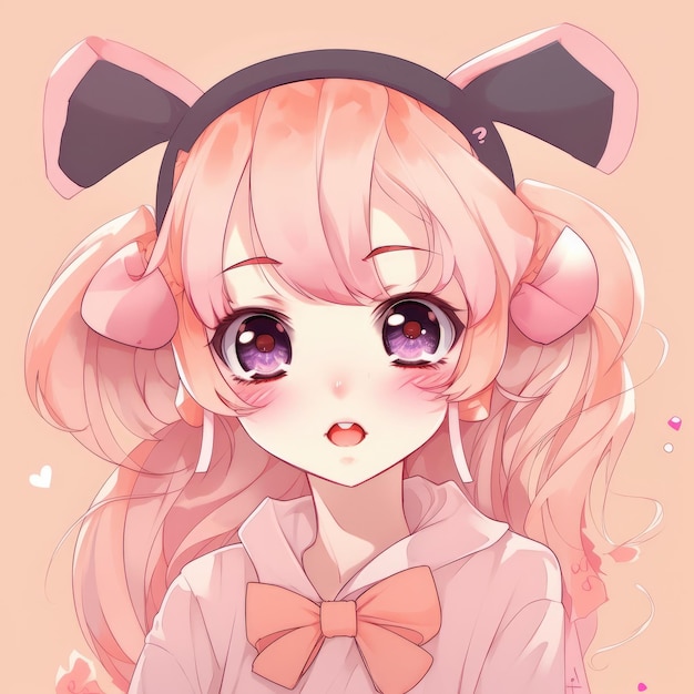 Premium AI Image  Anime kawaii girl generative ai