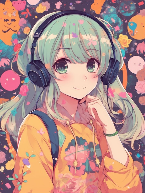 Premium AI Image  Anime kawaii girl generative ai