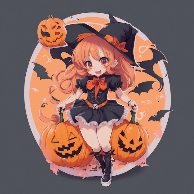 anime kunst halloween nft ontwerp plat ontwerp illustratie kunst t-shirt ontwerp vector kunst