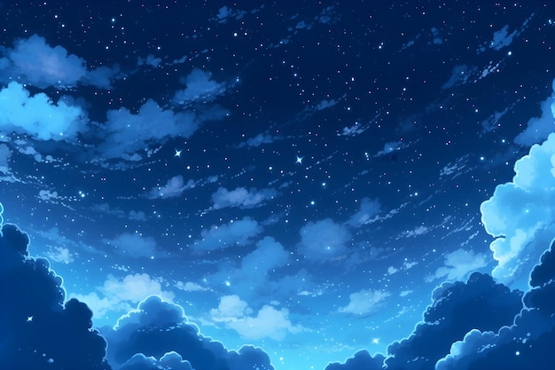 Anime night starry sky milky way scenic Anime HD phone wallpaper   Peakpx