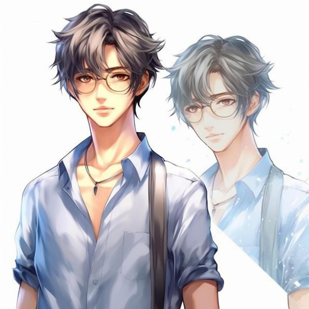 Anime Men with Glasses