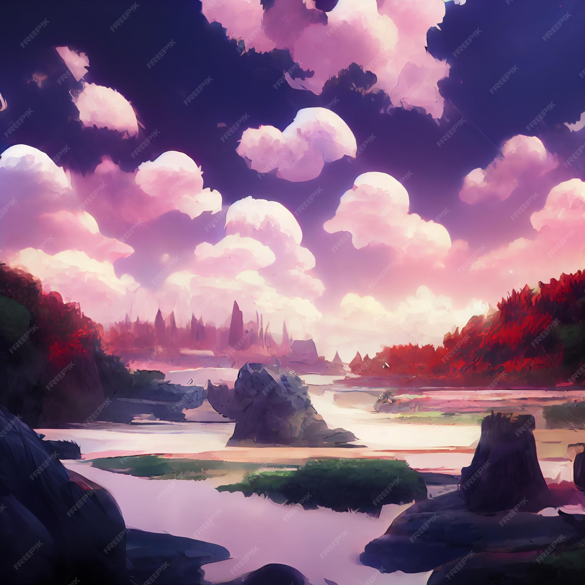 Premium Photo | Anime nature concept art background image